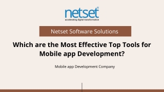 Which are the Most Effective Top Tools for Mobile app Development?