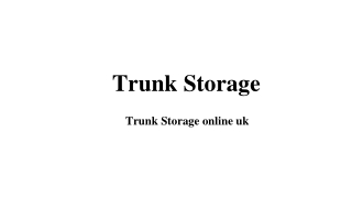 trunk storage unit