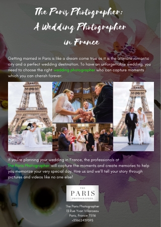 The Paris Photographer: A Wedding Photographer in France