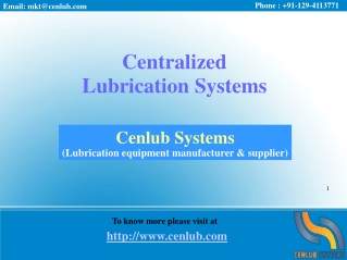 Centralized Lubrication Systems