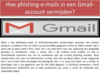 Hoe phishing-e-mails in een Gmail-account vermijden?