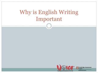 Why Is English Writing Important