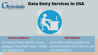 Data Entry Services in USA | Data Entry Company | Gtechwebindia