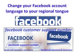 Change your Facebook account language to your regional tongue