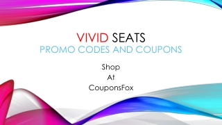 Vivid Seats Promotion Code and Offers