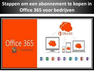 Stappen om een ​​abonnement te kopen in Office 365 voor bedrijven