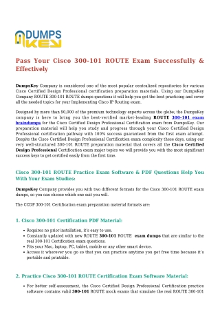 My Review On Cisco CCDP 300-101 ROUTE [2019] Exam Dumps