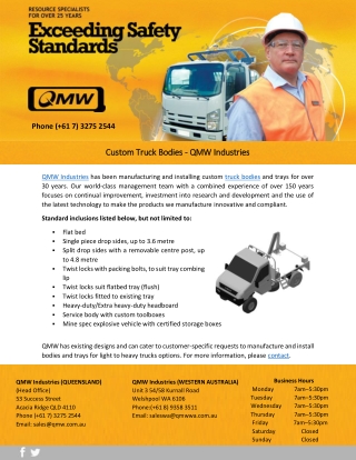 Custom Truck Bodies - QMW Industries