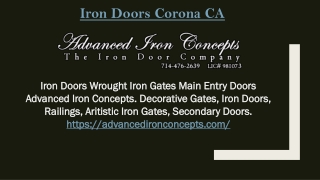 Iron Doors Corona CA