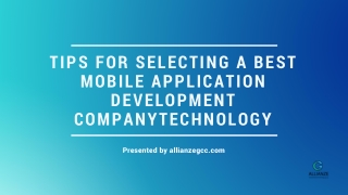Tips for selecting a best mobile application development company