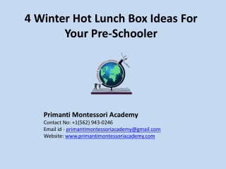 4 Winter Hot Lunch Box Ideas For Your Pre-Schooler