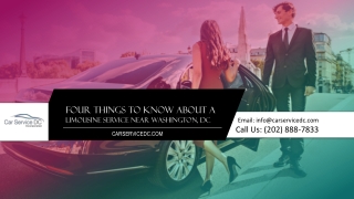 Four Things to Know About a Car Service Washington, DC