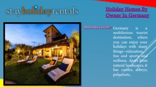 Holiday Homes By Owner In Germany