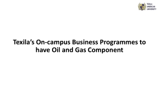 Texila’s On-campus Business Programmes to have Oil and Gas Component