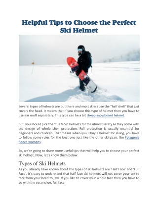 Cheap snowboard helmet