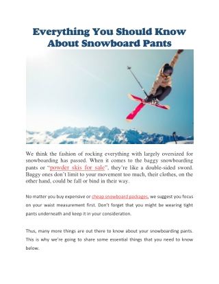 Cheap snowboard packages