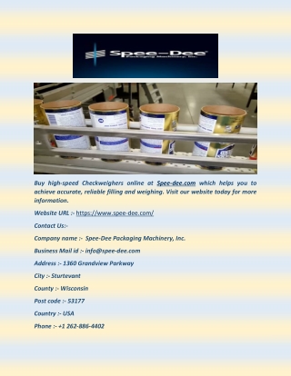 Best Automatic Rotary Fillers Machine - Spee-Dee Packaging Machinery, Inc.