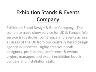 Designing Trending Stand For Your Exhibition