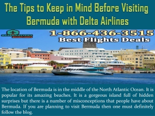 The Tips to Keep in Mind Before Visiting Bermuda with Delta Airlines