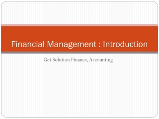 financial management homework help expert