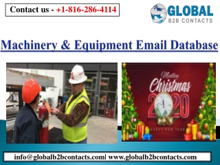 Machinery & Equipment Email Database