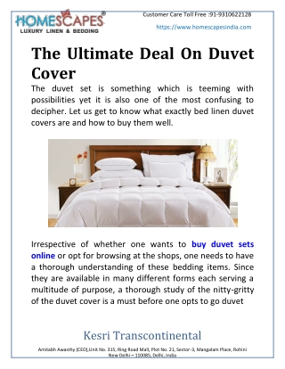 The Ultimate Deal On Duvet Cover