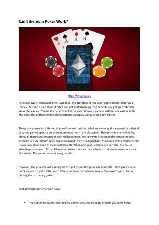 Ethereum poker
