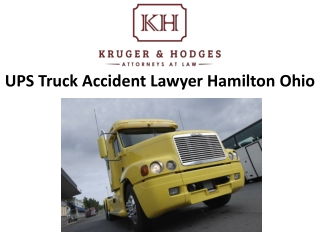 UPS Truck Accident Lawyer Hamilton Ohio