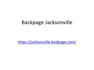 Backpage Jacksonville