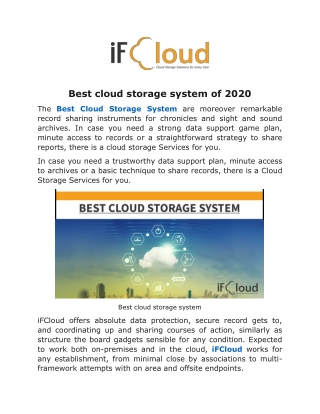 Best cloud storage system of 2020