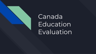 Canada Education Evaluation