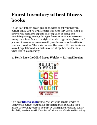 Best Fitness books