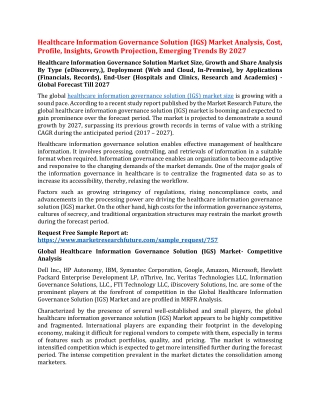 Healthcare Information Governance Solution (IGS) Market Analysis, Cost, Profile, Insights, Growth Projection, Emerging T