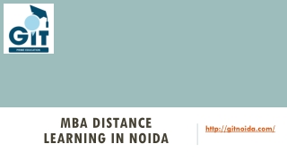 MBA Distance learning in Noida