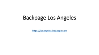 Backpage Los Angeles