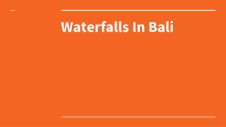 Shoes on loose: Waterfalls in Bali