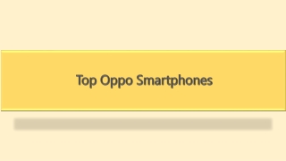 Top Oppo Smartphones