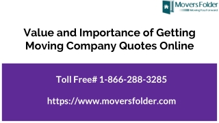 The Importance of Obtaining Moving Company Quotes Online