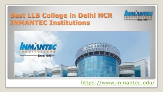 Best LLB College in Delhi NCR- INMANTEC Institutions