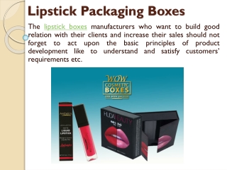 Lipstick packaging boxes