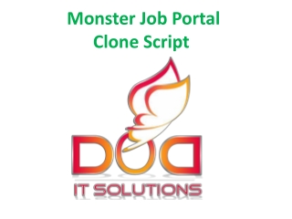 MONSTER JOB PORTAL | MONSTER CLONE | DOD IT SOLUTIONS