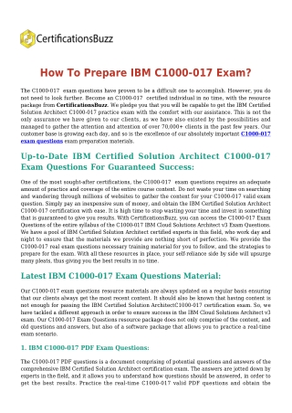 VCE IBM C1000-017 [2019] Exam Questions - Secret To Pass