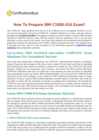 IBM C1000-016 [2019] Exam Questions - Pass Exam In First Attempt