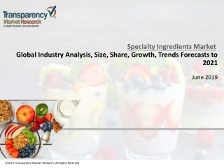 Specialty Ingredients Market - Global Outlook by 2021