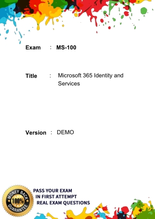 2020 Valid Microsoft  MS-100 Exam Dumps