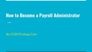 How to become a payroll administrator