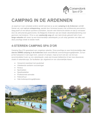 Camping in de Ardennen