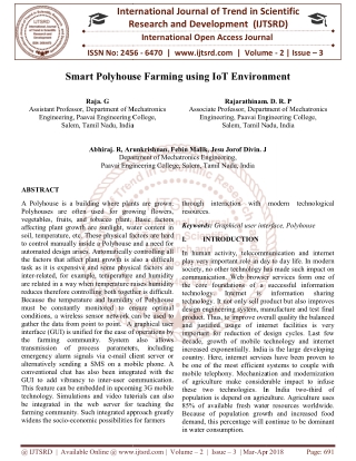 Smart Polyhouse Farming using IoT Environment