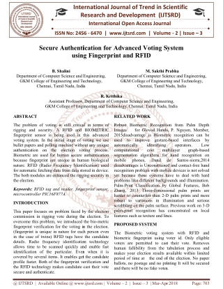 Secure Authentication for Advanced Voting System using Fingerprint and RFID