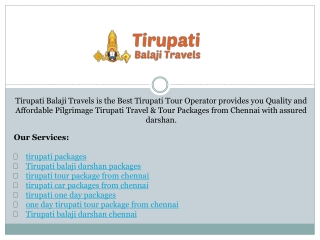 tirupati packages